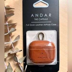ANDAR Full Grain Leather AirPods Case – Brown